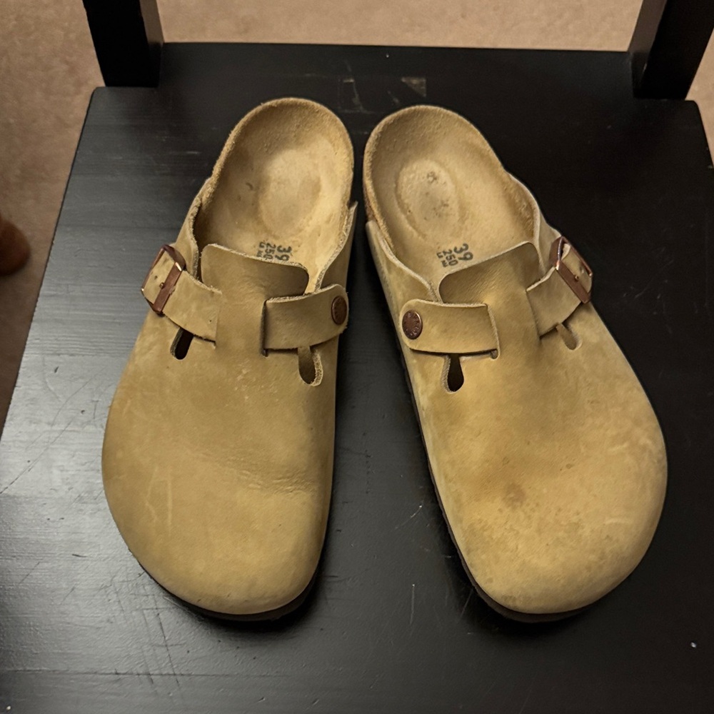 Birkenstock Boston clogs tobacco brown